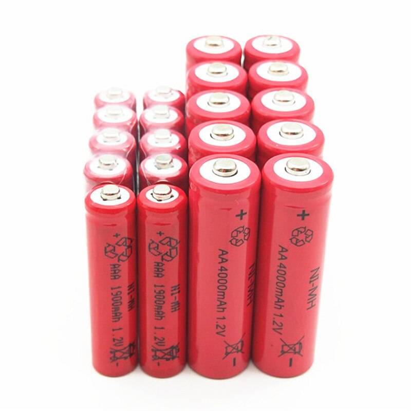 10xAA4000mah NI-MH Batterijen 1.2V Oplaadbare batterij + 10xAAA1900MAH Batterij Milieu Fit Meest Elektronische Producten