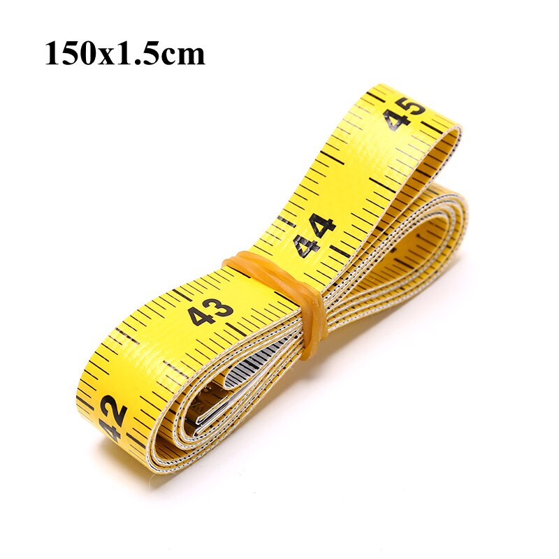 1pc 60in 150cm kroppsmått linjal sömnad skräddare måttband mini mjuk platt linjal centimeter meter sömnad måttband: G1 gula