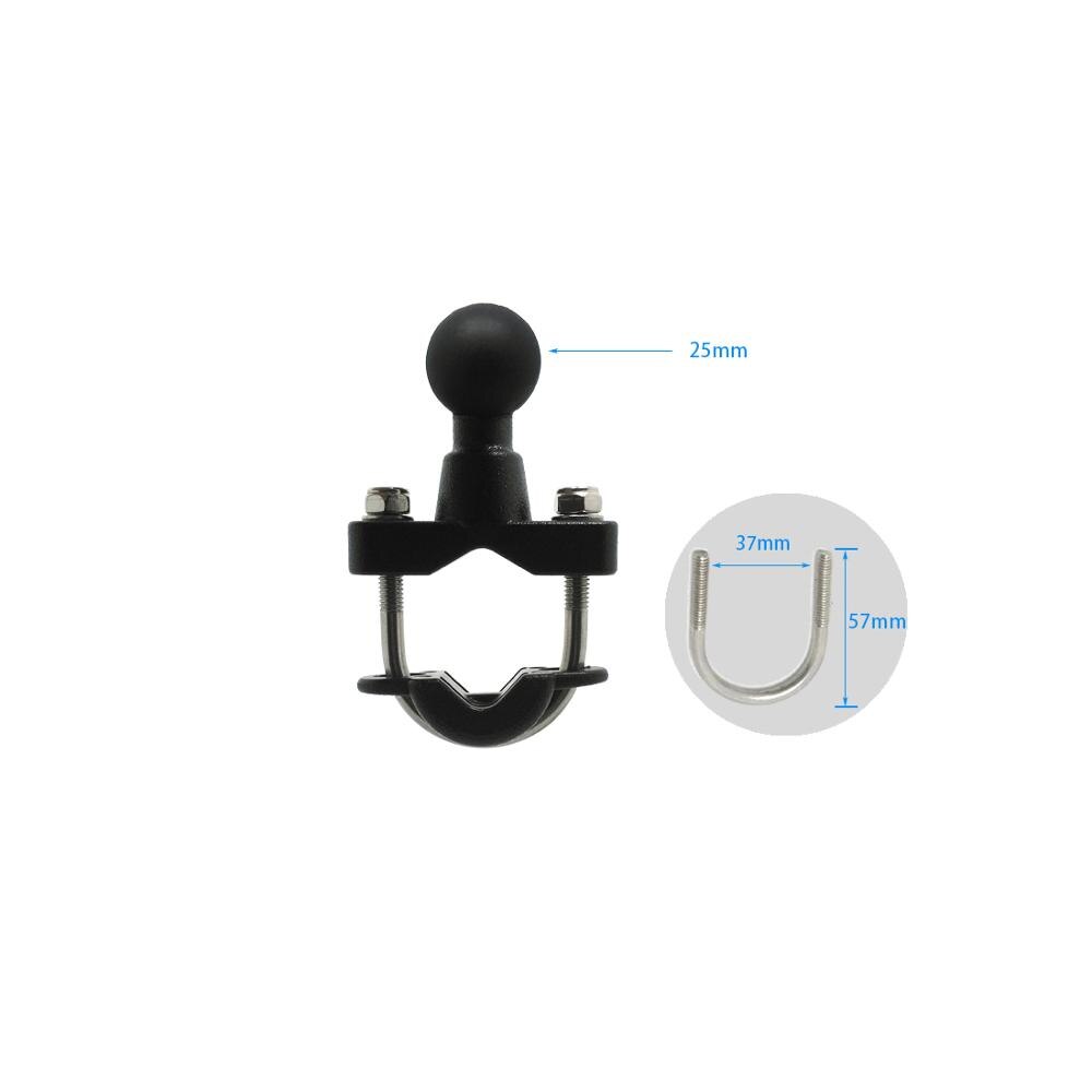 BGNing 25mm 1 "zoll Ball Kopf Mount Adapter w/ M6 Gewinde 1/4" Schraube für Motorrad Bike reiten Sport Kamera Telefon Clip Halterung: U Adapter