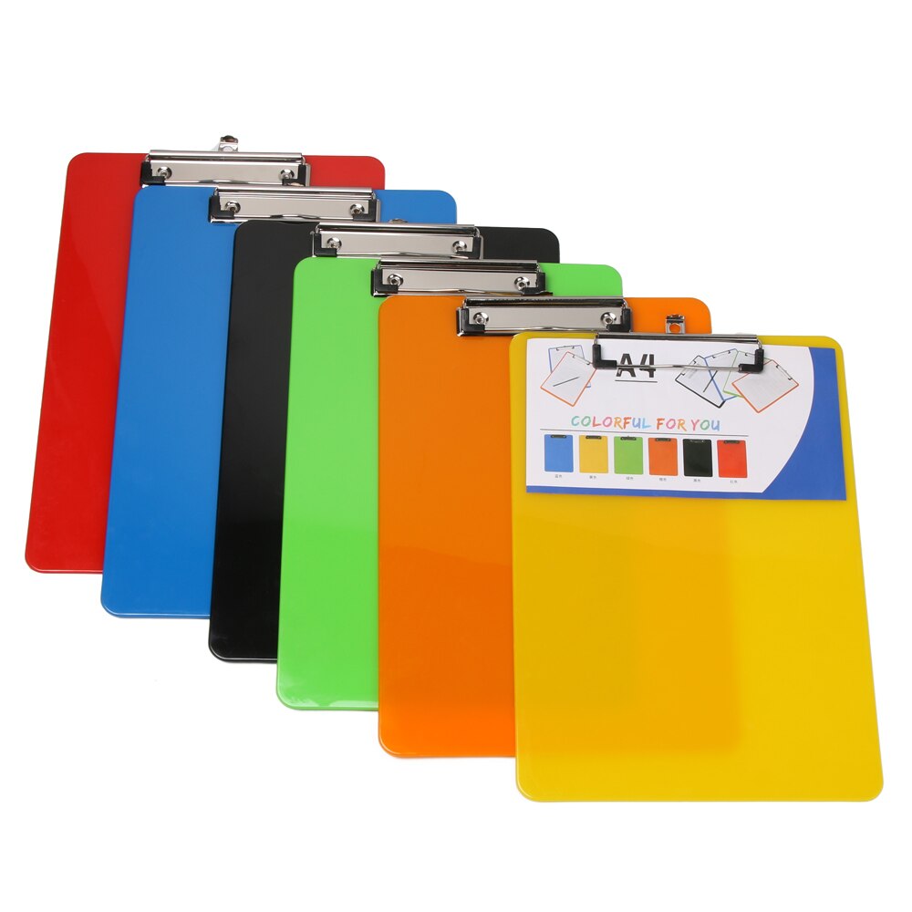 230*320mm Plastic Clipboards Writing Board A4 Clip Folder Board Storage Files Stationery Office School Supplies