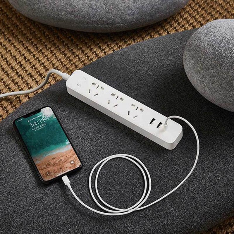 Xiaomi-regleta de carga rápida Mi Mijia QC3.0, 20W, 2A1C + 3 enchufes, extensión de interfaz de enchufe estándar, cable de 1,8 m, plat, novedad