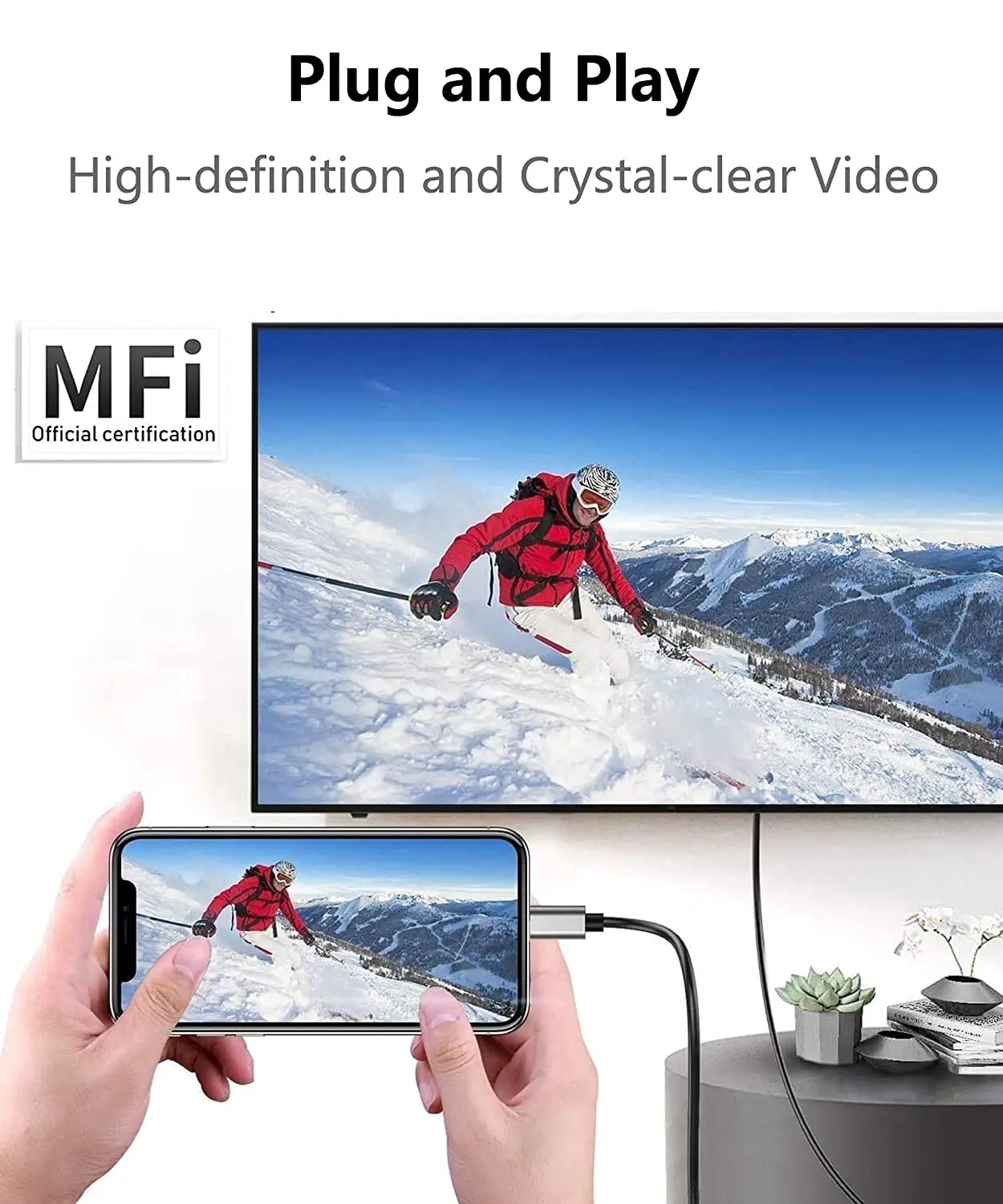Für iPhone zu HDMI Digital TV Adapter Kabel für iPhone 14 13 12 11 Pro XS iPad 1080p HDTV HDMI Kabel Beleuchtung Adapter Anschluss
