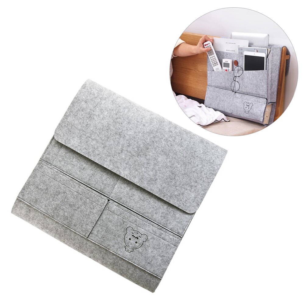 Poche de chevet feutre rangement organisateur lit bureau sac canapé TV télécommande suspendu canapé ménage lit support poches