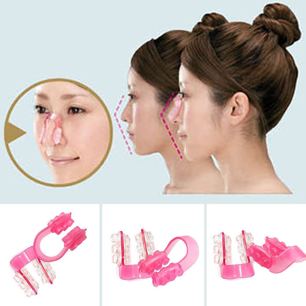 2Pcs Massager Care Neus Omhoog Shaping Shaper Lifting Schoonheid Neus Clip Gezicht Fitness Facial Clipper Corrector Gereedschap