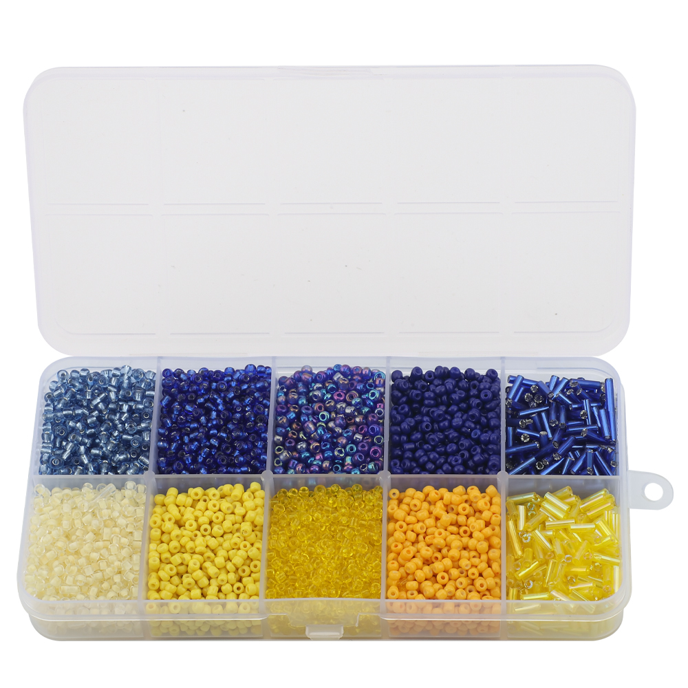 130g/set Glass Round Seed Beads Tube Loose Beads DIY Bracelet Necklace Czech Crystal For Jewelry Making Handmade Accessories: Silver