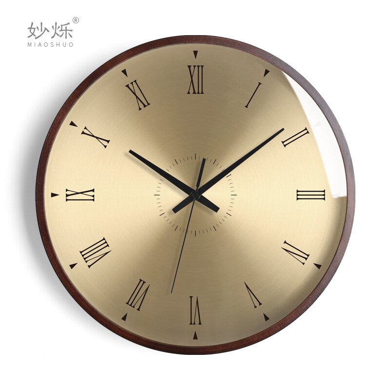 Große Wanduhr Holz Wohnzimmer Gold Uhren Zauberstab Wohnkultur Schlafzimmer Moderne Duvar Saati Luxus: C / 12 Zoll