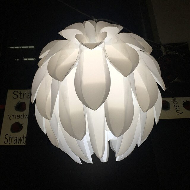 À la PP en plastique blanc abat-jour Lotus fleur en plastique plafonnier lampe abat-jour lampe maison décors abat-jour lampe couvre: 45cm