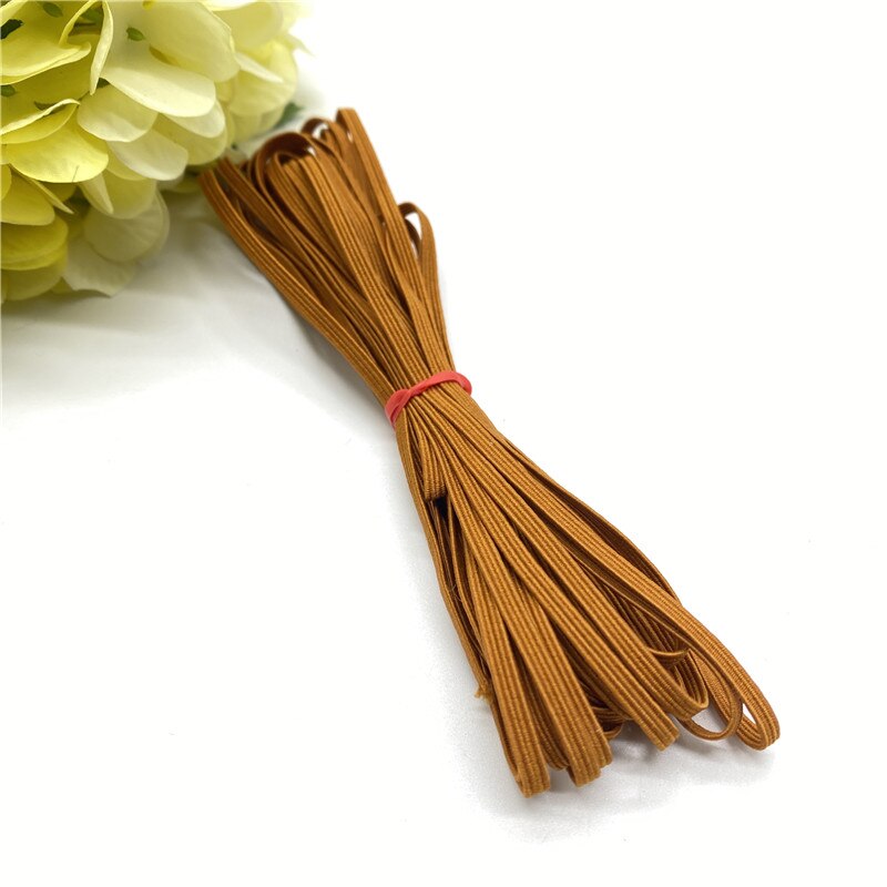 5Yards 3Mm Kleur Elastic Band Rope Rubber Hoofdband Lint Naaien Webbing Taille Schoenveter Diy Kleding Accessoires: 10