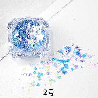 Festival Haar Glitter Eye Gezicht Nail Body Glitter klatergoud op Gezicht Gel Art Flash Cosmetische Make-Up Pailletten glitter Decoratie: 2