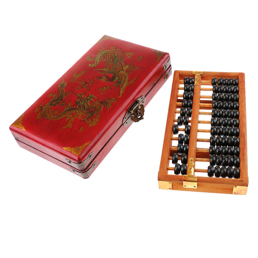 11 Digit Rods Standard Abacus Wooden , Chinese Calculator Counting Tool 14inch, for Kids Toddlers and Adults