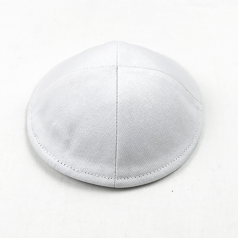Linen Cotton Jeans Kippah Yarmulke Jewish Yamaka Kippa Israel Cap Judaica with clip: QM-white
