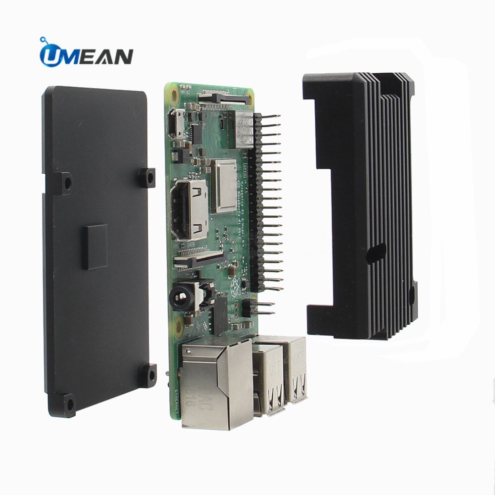 Raspberry  pi 4 model  b 4b køleboks aluminium heatsink samleboks kompatibel rpi 3b 3b+