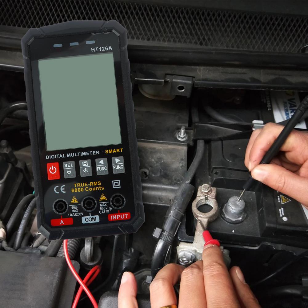 Black Compact Useful Smart Digital Multimeter Compact Universal Meter Dual Mode Operation for Voltage Test