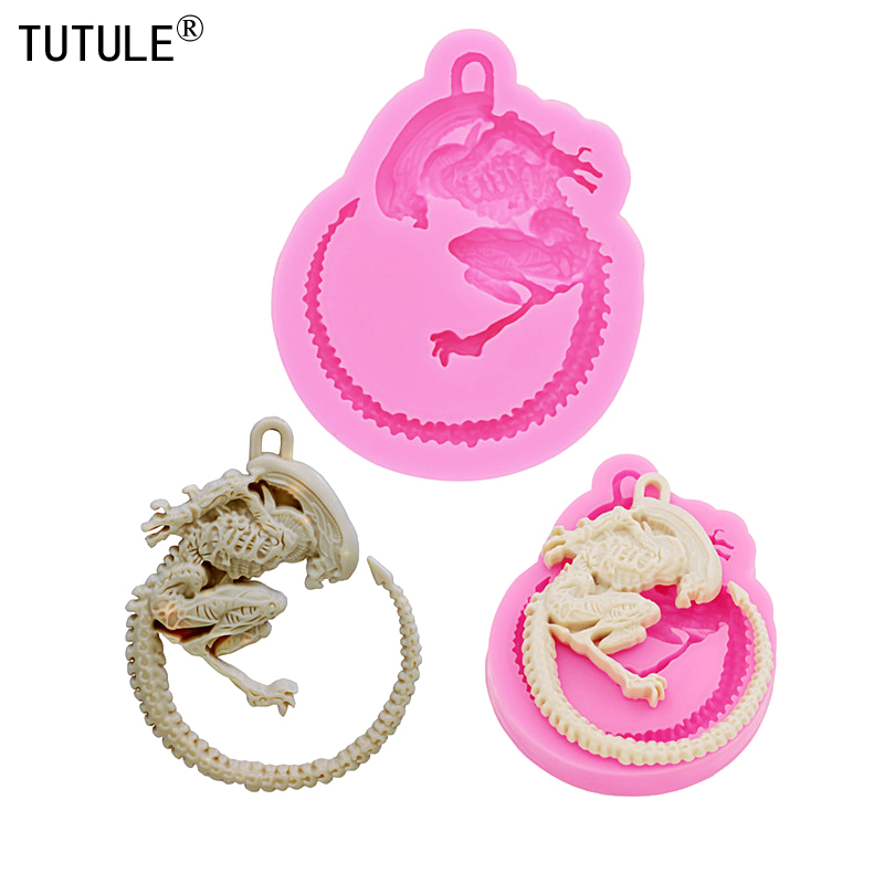 Alien monster – moule à gâteau en silicone, moule à gâteau biologique en forme de silicone, moule à plâtre en résine d&#39;argile