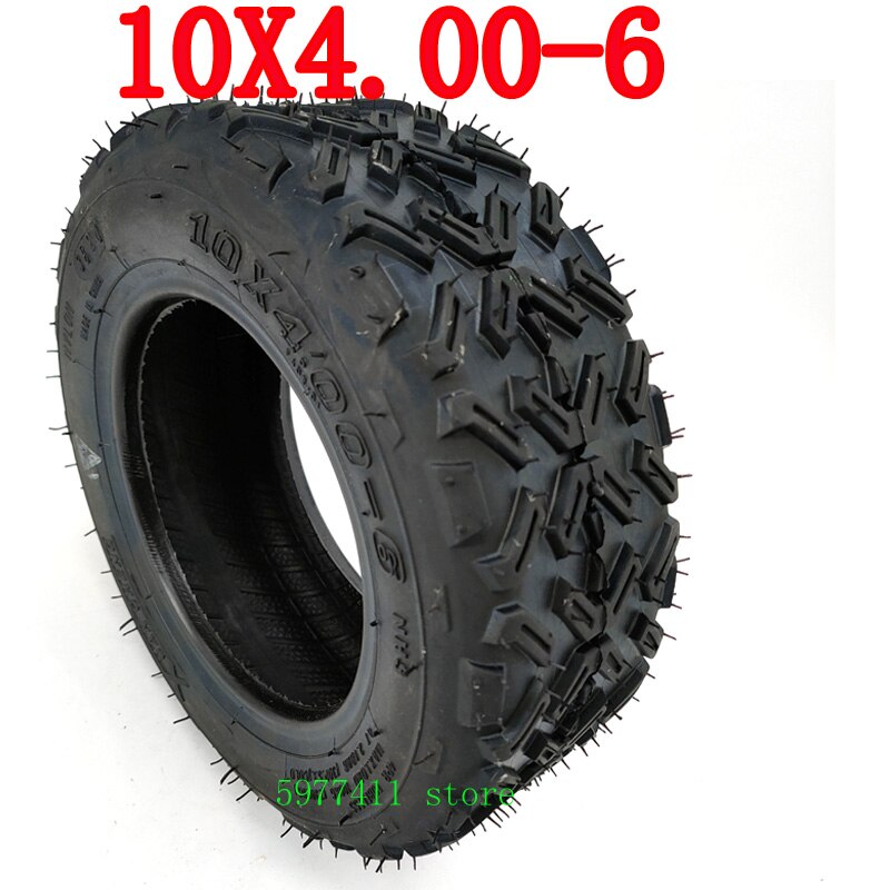 Wysokiej jakości 10x4.00-6 opona bezdętkowa skuter elektryczny skuter 10 cal kart ATV IV 10x4. W wieku 0-6 opona terenowa