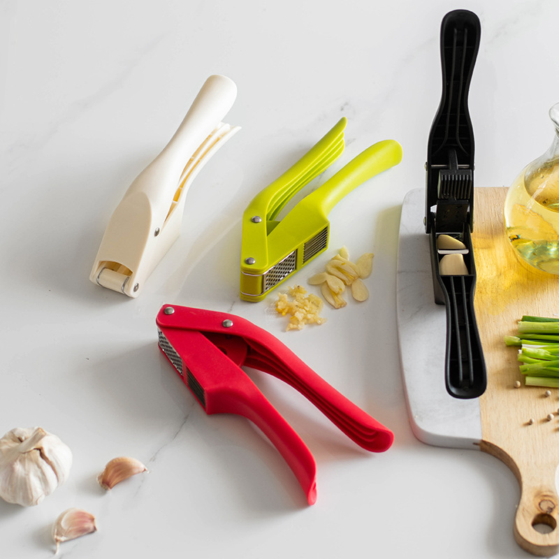 Garlic Press Garlic Slicer 2 In 1 Multifunctional Manual Pull Type Garlic Punch Kitchen Gadget Accessories for Home
