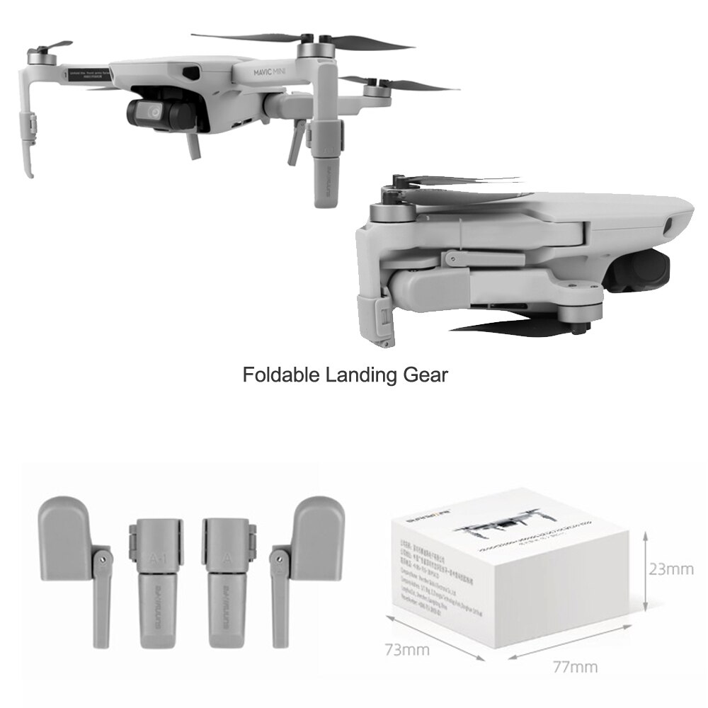 Til dji mini 2 landingsstel benstøttebeskytter ekspansionsben foldbart landingsudstyr tilbehør til dji mini 2 drone
