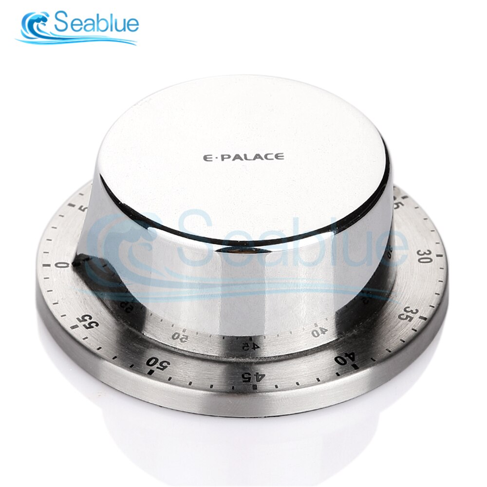 Cooking Tools Kitchen Timer Stainless Steel Egg Alarm Clock Reminder 60 Minutes Mechanical Alarm Time Clock Counting: A