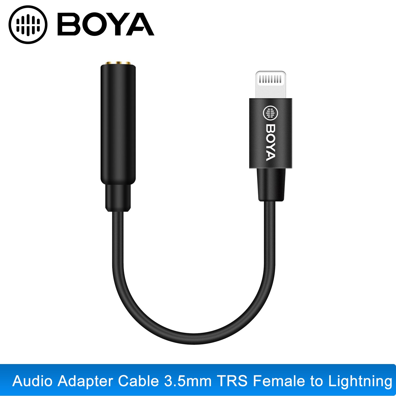 Boya BY-K8 Audio Adapter Kabel 3.5Mm Trs Vrouwelijke Om Lighning Voor Iphone Ipad Ipod Touch Selfpowered Camera Microfoon Accessoires
