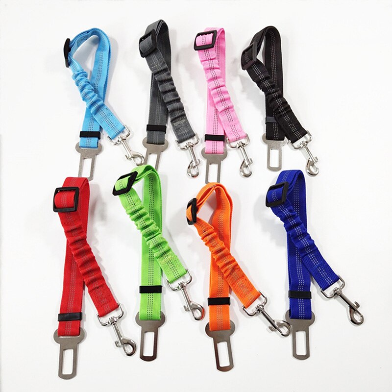 Anti Shock Dog Seat Belt Hond Auto Veiligheidsgordels Verstelbare Pet Veiligheidsgordels Voor Voertuig Nylon Huisdier Veiligheidsgordels Elastische & Reflecterende