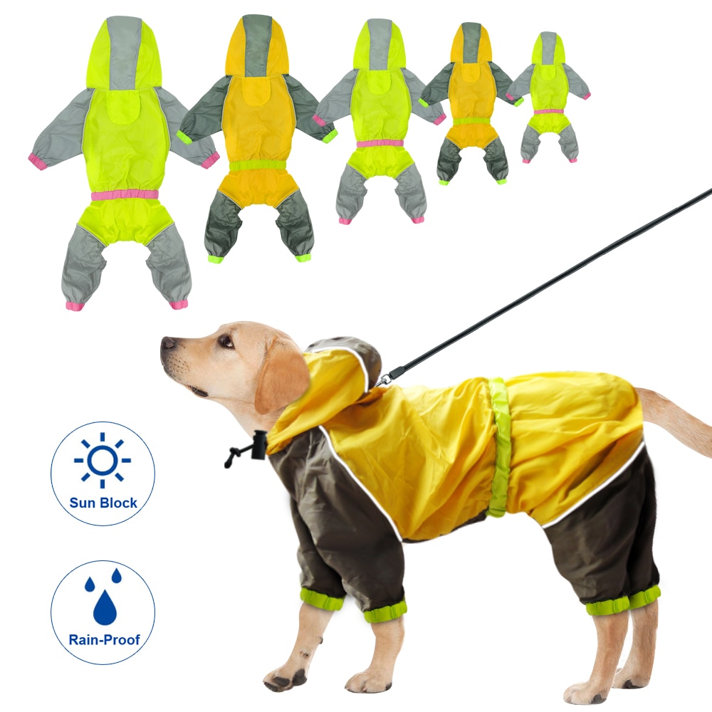 Waterdichte hond regenjas reflecterende honden regen jas veiligheid regenjas hond overalls Poncho kleding voor kleine middelgrote grote honden