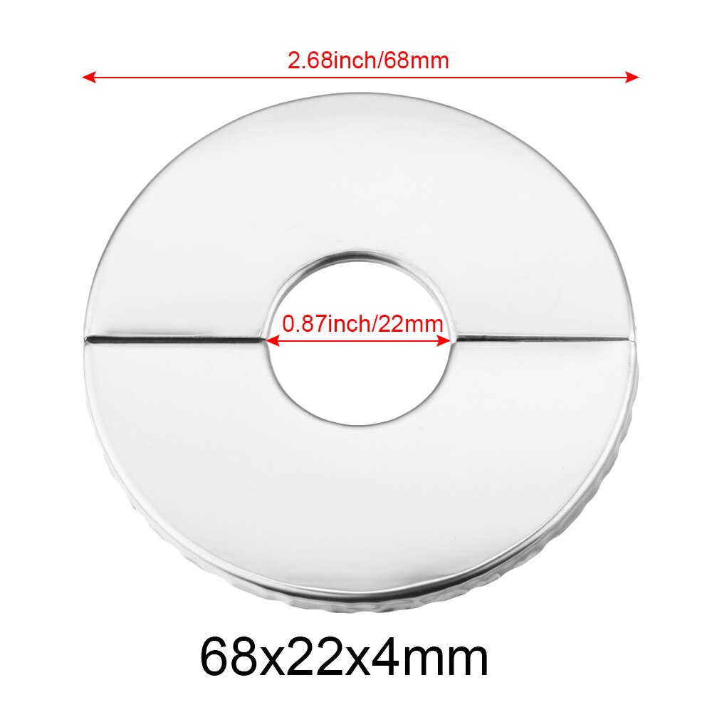 Stainless Steel Water Pipe Faucet Cover Pipe Wall Covers Faucet Self-Adhesive Decorative Cover Home Daily Tool Accessories: 68x22x4mm