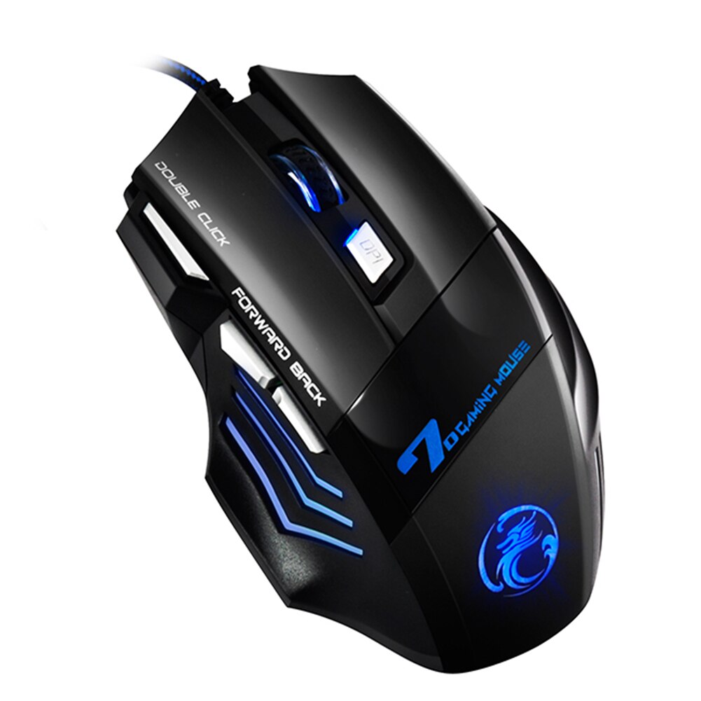 iMICE X7 Gaming Mouse 7 Button LED 5500 DPI USB Wired Computer Mouse Gamer Mice Silent mouse With Backlight For Laptop Computer: Default Title