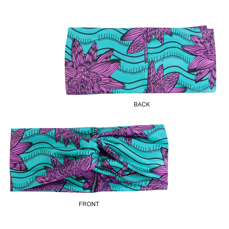 Afrikaanse Gedrukt Twist Hoofdband Vrouwen Sport Elastische Headwrap Haar Sjaal Breed Stretch Haarband Bandana Haaraccessoires