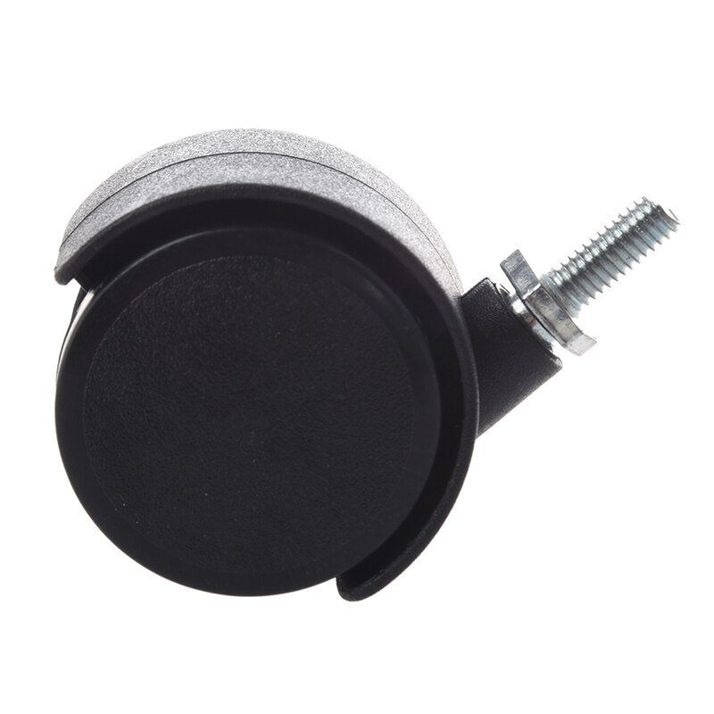 Vástago roscado de 6mm rueda Dual de 40mm giratoria Caster negro utilizado ampliamente para los muebles, carro de mano, carro de compras, electrodomésticos