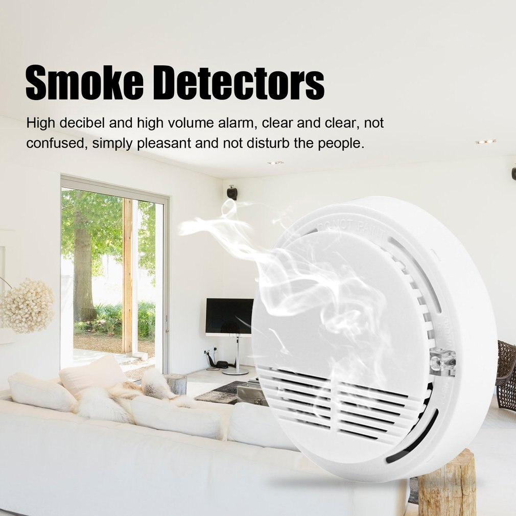 Independent Smoke Aarm Sensor Smoke Detector Fire Alarm Detector for Home Oice Security Photoelectric Smoke Alarm