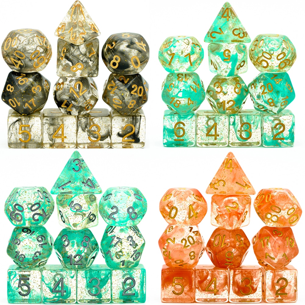 11pcs/set DND Dice D&D Dice D4 D6 D8 D10 D% D12 D20 Polyhedral Games Dice Set for Table Games MTG RPG