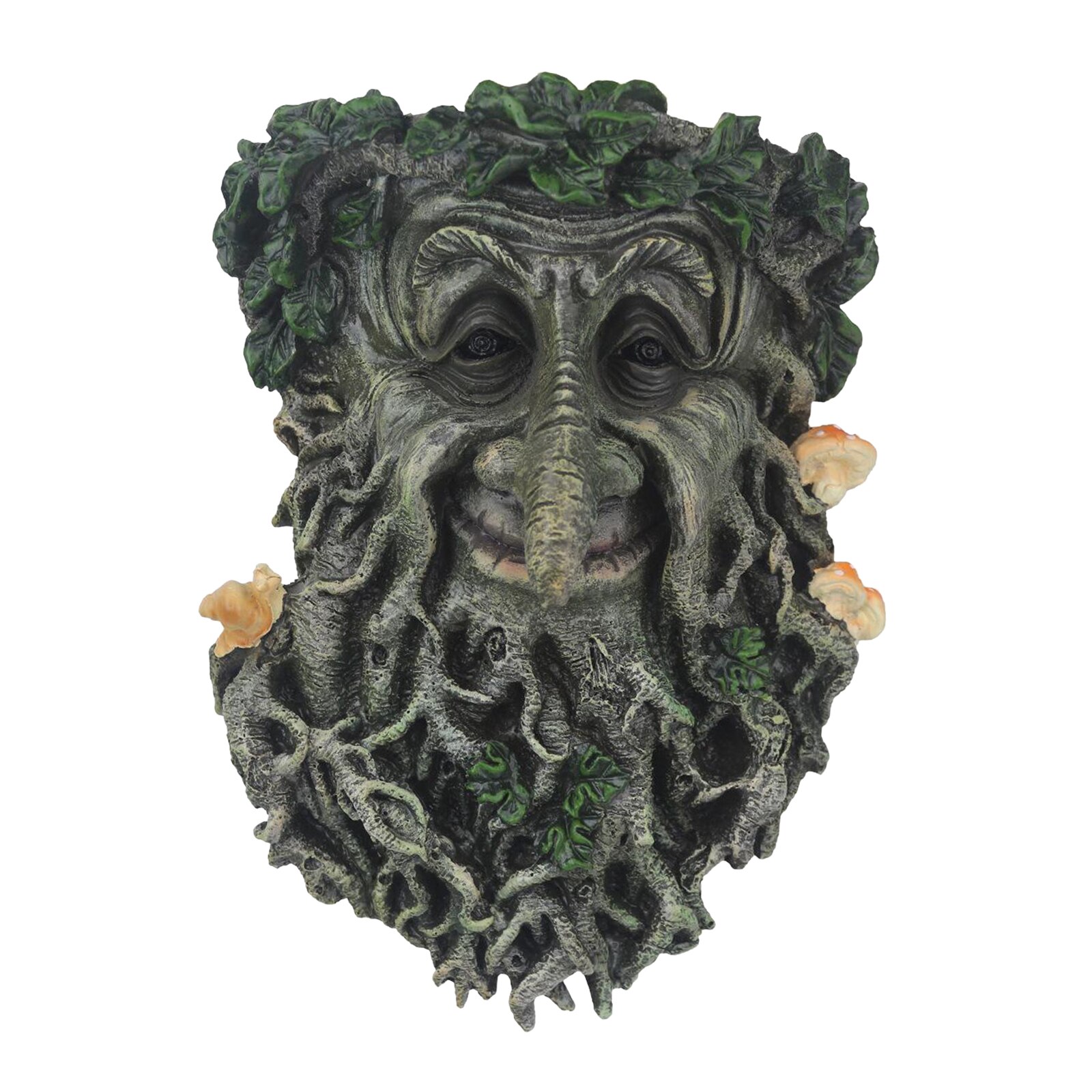 Harpiks udendørs have træ dekoration have ing figurer udendørs træ ansigt statue skulptur dekor dekor