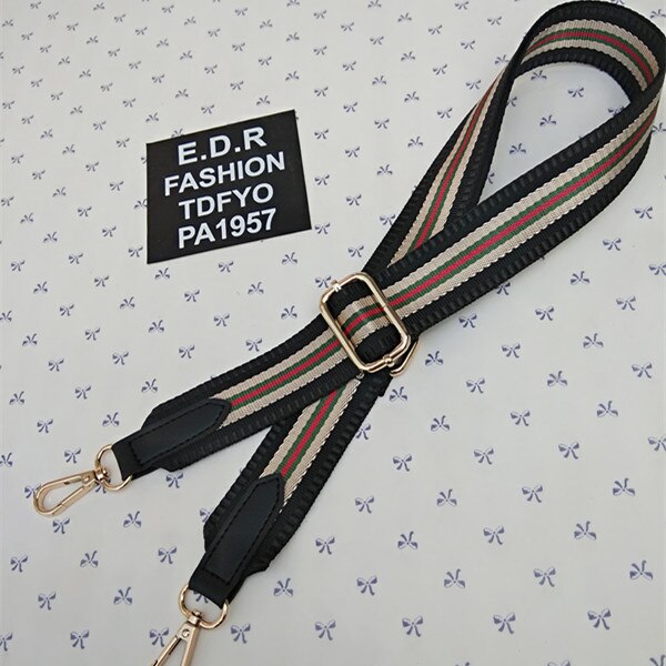 3.8cm woman bag Shoulder strap accessories vintage style stripe adjustable bag strap handle for cross body bag belt