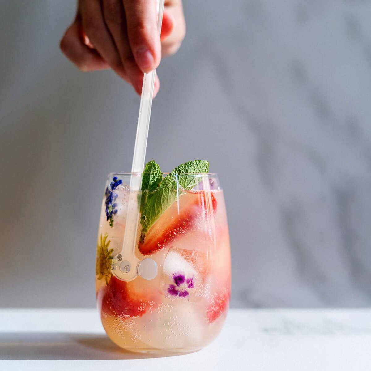 4 stuks vis glazen rietjes schattig melk sap glas rietje voor feestje