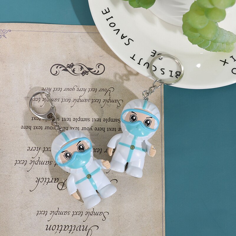 Sleutelhanger Cartoon Verpleegkundige Personeel Humanoid Sleutelhanger Souvenir Thanksgiving Hanger Sleutel Accessoires