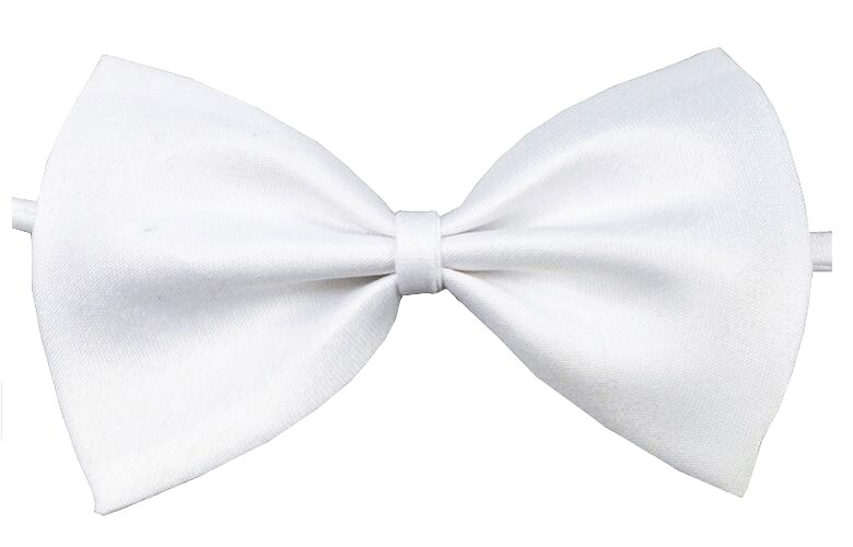 Corbata de moño clásica para chico, moño para niños, moño a la , 19 colores sólidos, verde menta, rojo, negro, blanco, verde, moño para mascotas: White