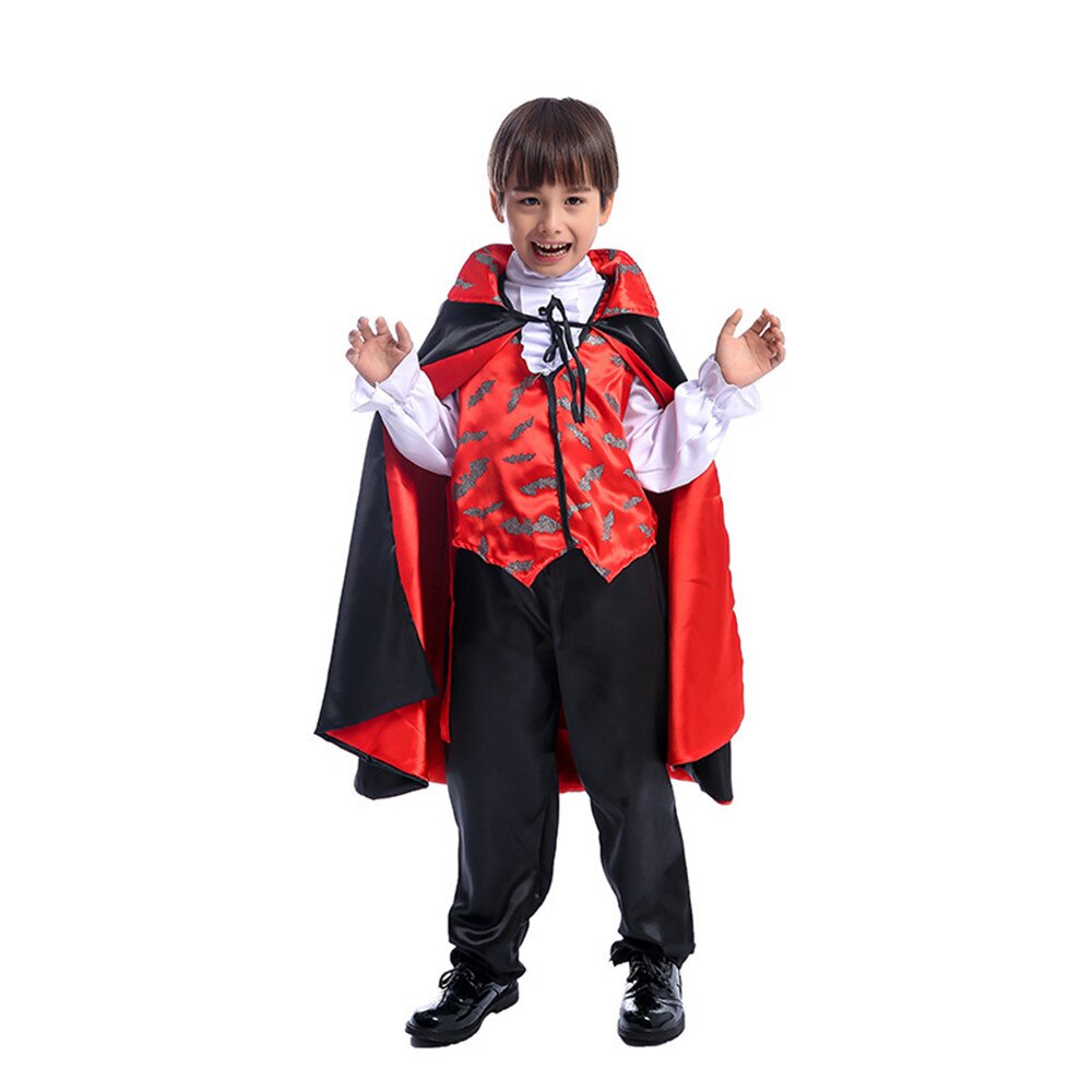 Vampire Horror Bloody Fancy Dress Uniform Kids Bloed Jongen Kostuums Sucker Kind Halloween Cosplay Outfit voor Jongens