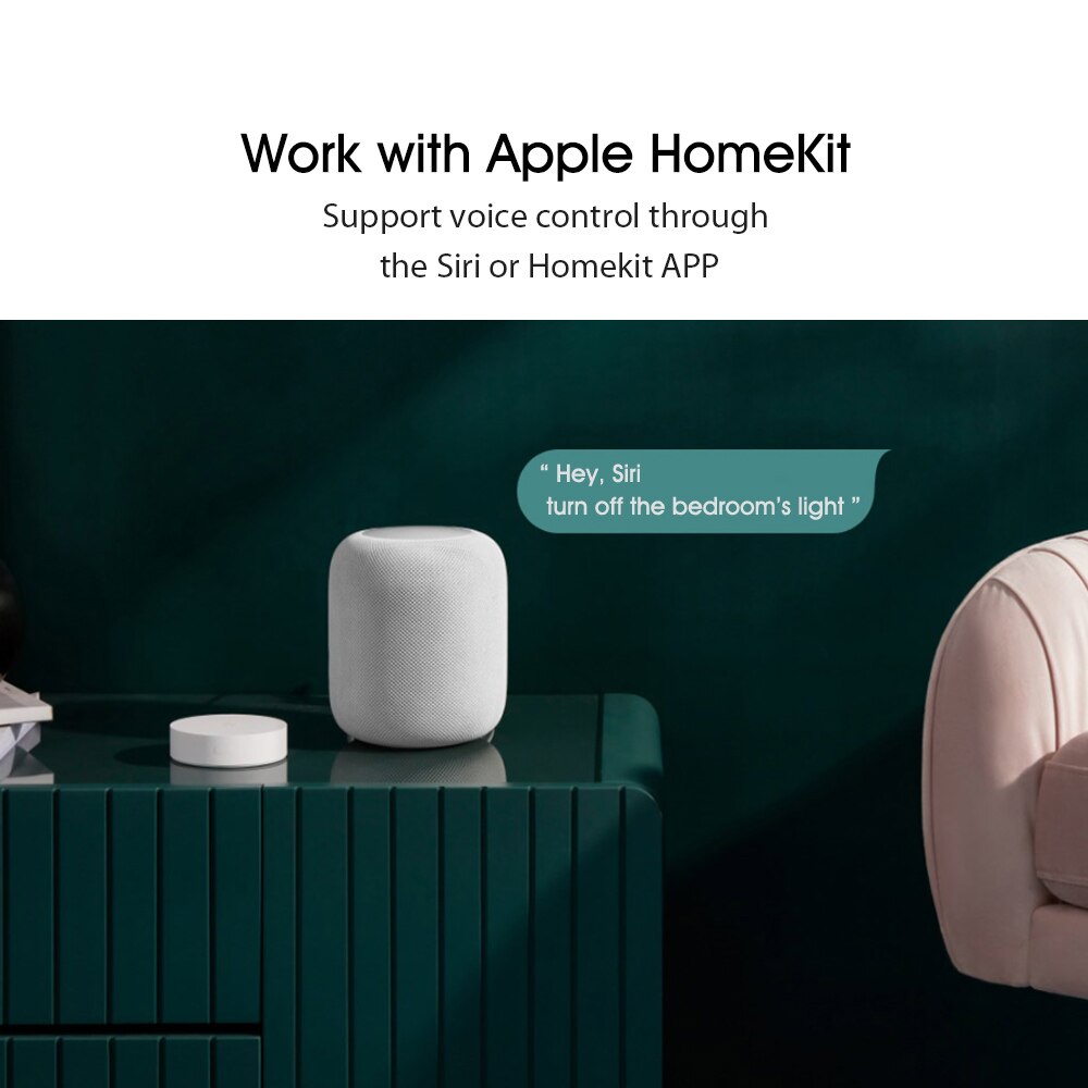 Xiaomi Mijia Smart Gateway ZNDMWG03LM 2.4GHz Wifi Zigbee3.0 BT 5.0 Mesh Hub Voice APP Control Smart Linkage Apple Homekit