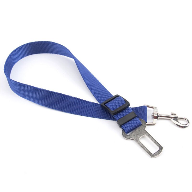 Voertuig Auto Veiligheidsgordel Lead Clip Voor Hond Kat Leash Veiligheid Auto Riem Accessoires Universele Nylon Hond Seat riem: Blauw