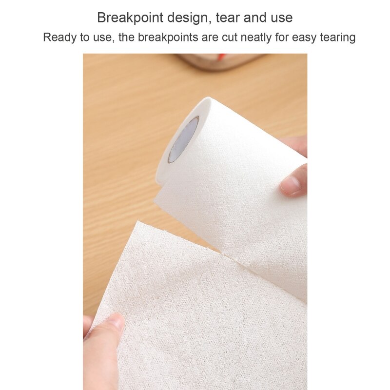 Roll Cleaning Cloth Lazy Rag Disposable Dish Paper Towel Oil Absorption K0AA