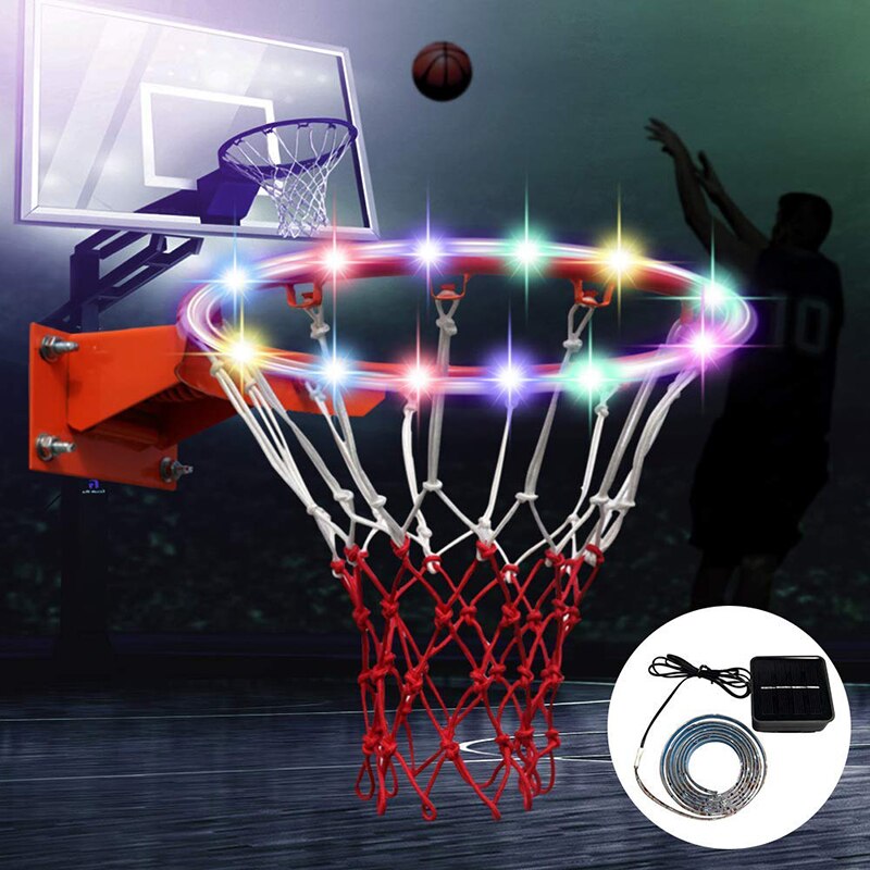 LED Panier Panier De Basket Solaire Bande Lumineuse Panier Cerceau Jante Table Basket-Ball Cerceau Bande Lumineuse Panier De Basket Avec Des Lumières