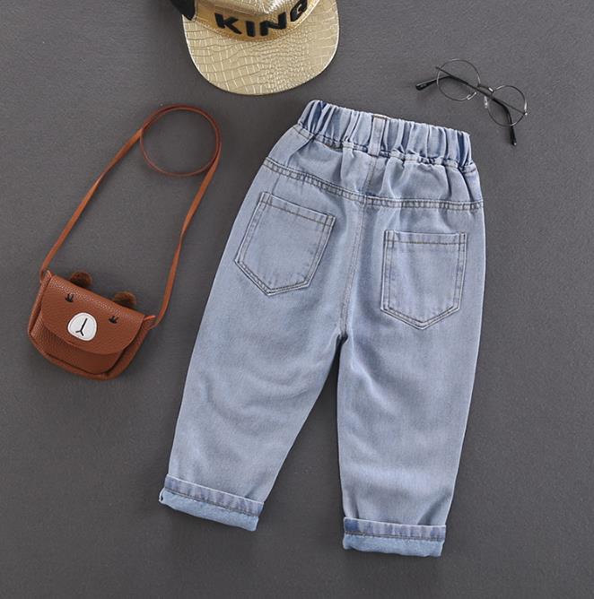 Pantalones vaqueros con agujero roto para niños y niñas, jeans rasgados, informales, sueltos, para primavera y verano,