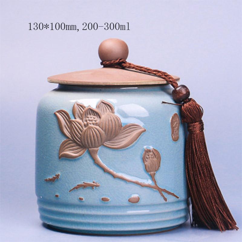 Chinese stijl keramiek theebussen theedoos pot opberghouder chinese kungfu bus theeservies accessoires thuiskantoor theeservies: 12