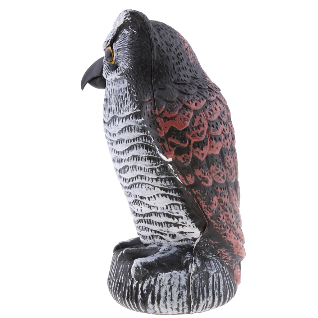 Realistic Owl Decoy – Scares Away and Repels Birds, Rabbits, Squirrels and other Pests