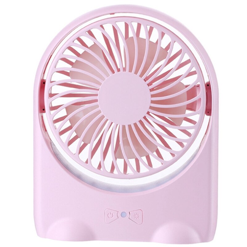 Usb Opladen Ventilator Thuis Mini Kantoor Handheld Konijn Fans Met Bureau Base Oplaadbare Airconditioner