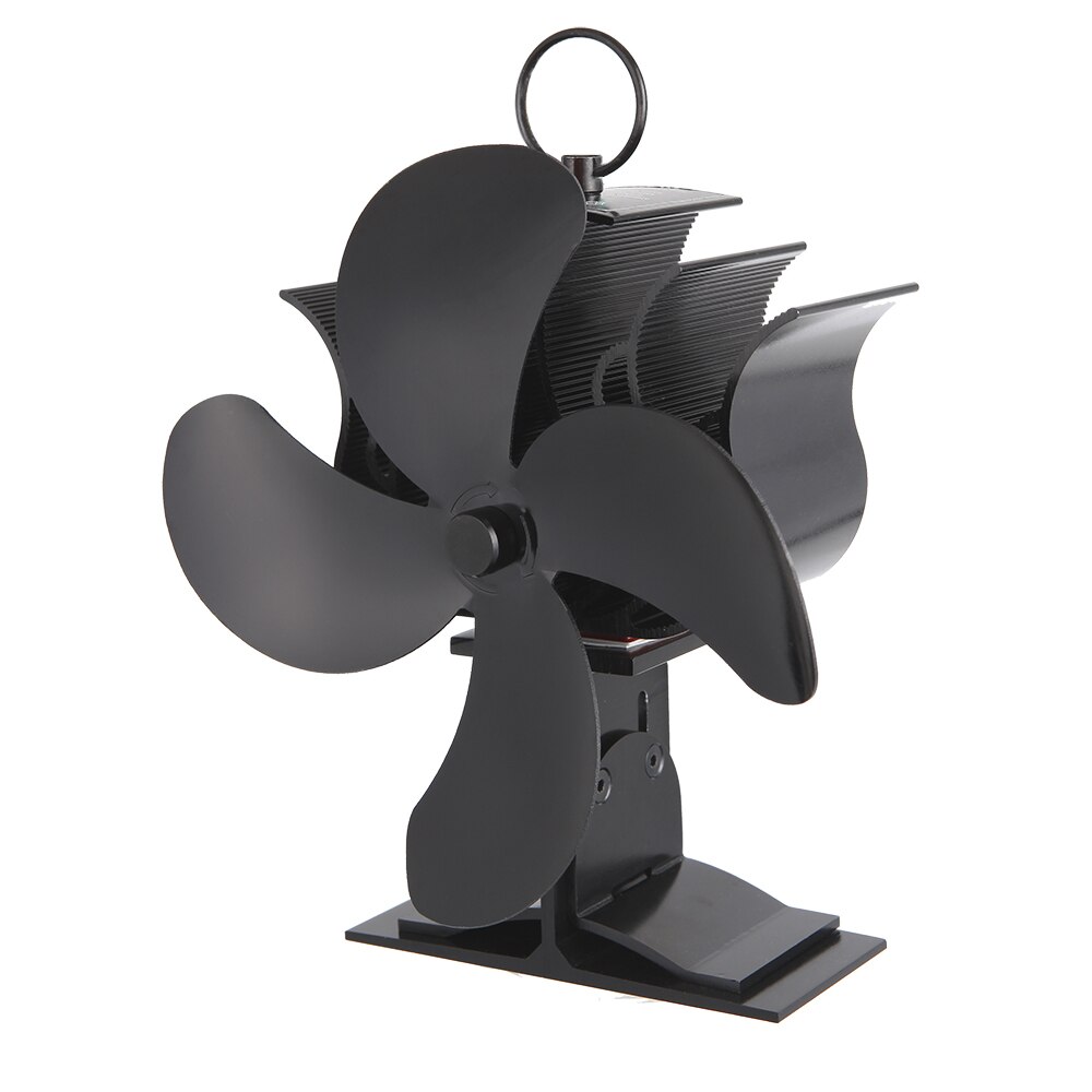 4-Blade Heat Powered Stove Fan Blades Heat Distribution Stove Fans Blades Gas Wood Log Burners Fireplace Parts