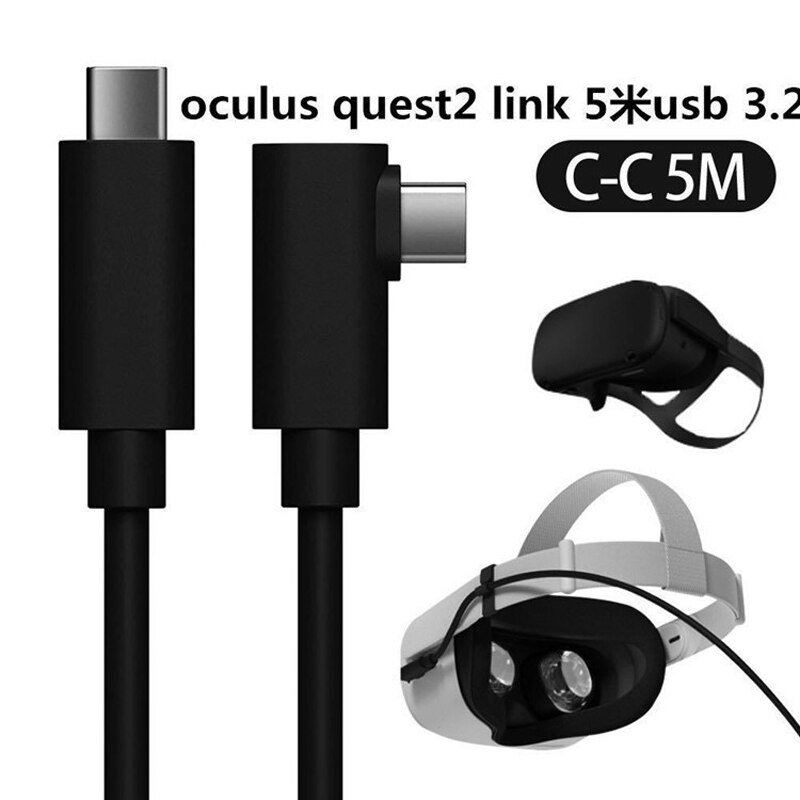 Link Kabel Voor Oculus Quest 2 Quest2 Usb Type C Naar Type C 5M Accessoires 3D Vr Slimme Bril virtual Reality Real Headset Helm