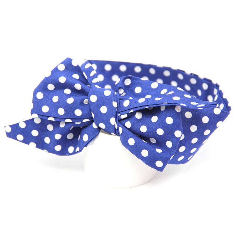 Stickat prickigt band rosett knut huvud omslag flickor turban huvudbonader baby hårband småbarn pannband elastiska håraccessoarer