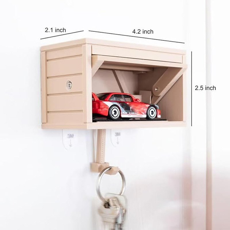 Schlüsselhalter für sterben Zauberstab, platzsparendes Schlüsselregal aus Holz, für Auto, Garage, Kleidung, Organizer, Haken mit Öffnungstür für Flur