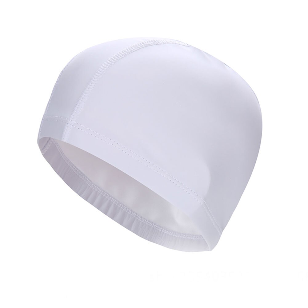tissu en polyuréthane imperméable élastique protéger les oreilles cheveux longs sport natation piscine chapeau bonnet de natation taille libre pour hommes femmes adultes: 1